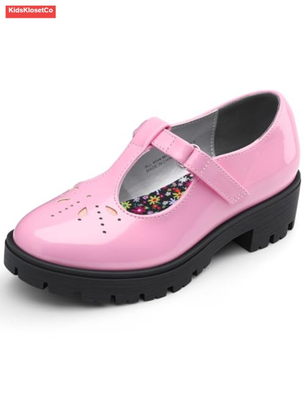 Girls PU Mary Jane T-Strap School Shoes